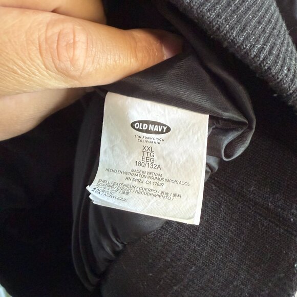 Old Navy XXL Men's Black Water-Resistant Bomber Full Zip-up Jacket - Picture 6 of 16